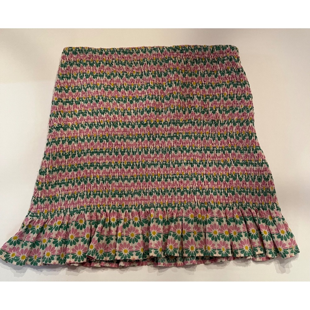 Zara Printed‎ Smocked Mini Skirt Floral Pattern Stretchy Size Medium